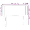 vidaXL Горна табла за легло, таупе, 93 x 16 x 78/88 см, плат