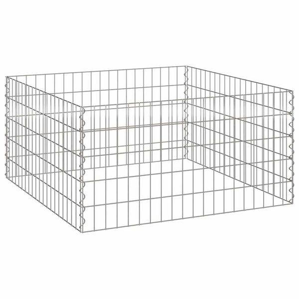 vidaXL Квадратен компостер 100 x 100 x 50 cm Желязо