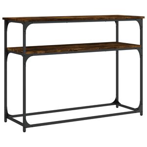 vidaXL Конзолна маса, опушен дъб, 100x35,5x75 см, инженерно дърво