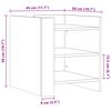 vidaXL Нощно шкафче, сонома дъб, 45x50x50 см, инженерно дърво