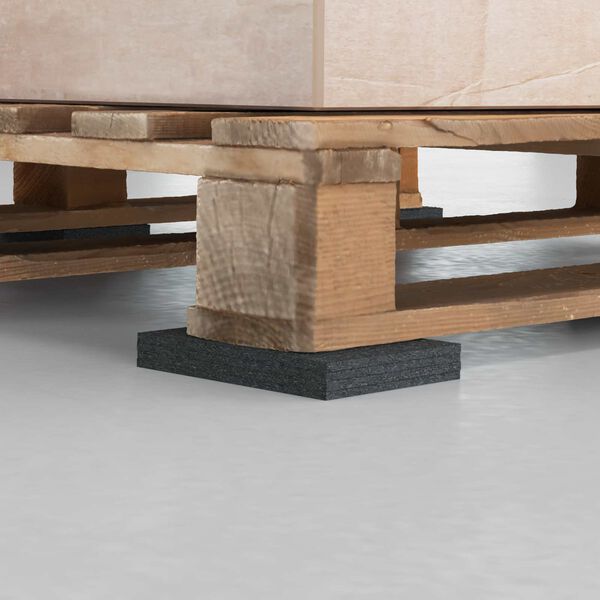 vidaXL Гумена подложка Черно Каучук