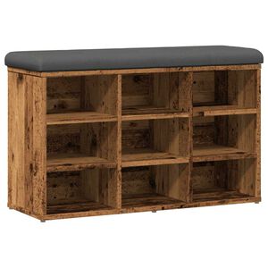vidaXL Пейка за обувки от старо дърво 82x32x50 cm Инженерна дървесина