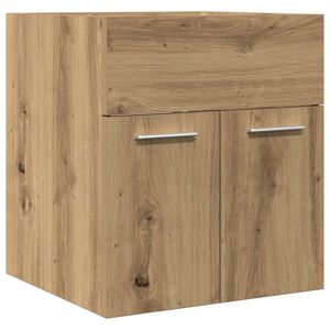 vidaXL Шкаф за мивка за баня, дъб артизан 41x38,5x46см инженерно дърво