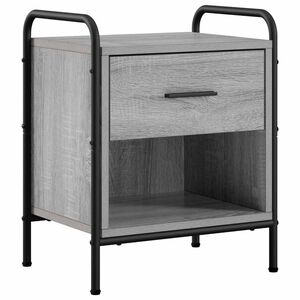 vidaXL Нощен шкаф Сив Сонома 40 x 30 x 50 cm Инженерна дървесина