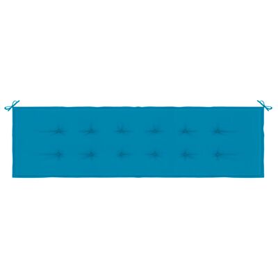 vidaXL Възглавница за градинска пейка синя 180x50x3 см оксфорд плат