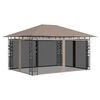 vidaXL Шатра с мрежа против комари, 4x3x2,73 м, таупе, 180 г/м&sup2;