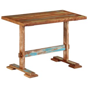 vidaXL Трапезна маса, 110x55x78 cм, регенерирано дърво масив