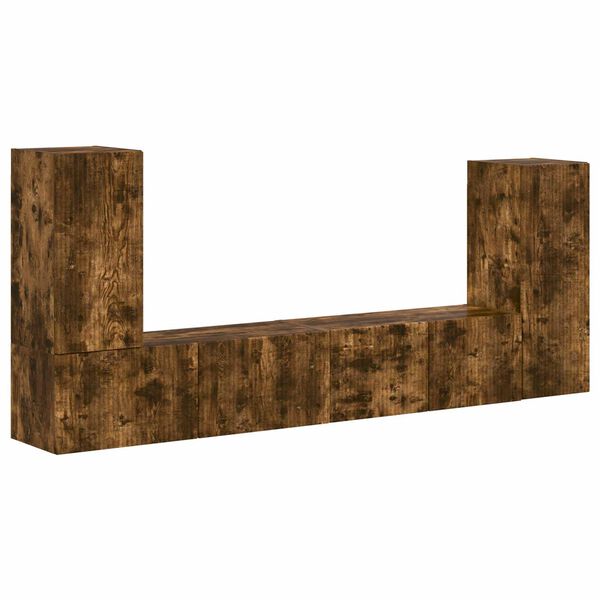 vidaXL Комплект ТВ шкаф 4 pcs Димян дъб Инженерно дърво