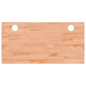 vidaXL Плот за бюро, 110x55x1,5 см, масивно дърво бук