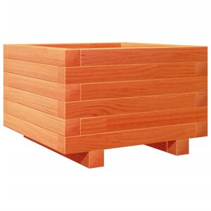 vidaXL Градинска кашпа, восъчнокафява, 40x40x26,5см борово дърво масив