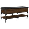 vidaXL Пейка за обувки, кафяв дъб, 102x42x45 см, инженерно дърво