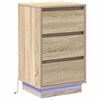 vidaXL Нощен шкаф Сонома дъб 39 x 34,5 x 65 см Инженерна дървесина
