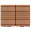 vidaXL Плочка за decking 6 pcs Кафяво 60 x 30 cm WPC