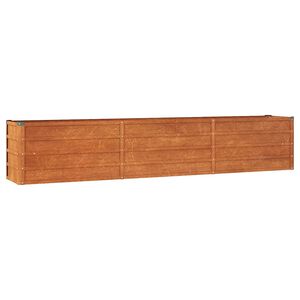 vidaXL Градинска повдигната леха ръждив 240x40x45 см кортенова стомана