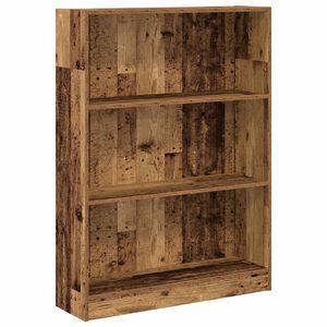 vidaXL Библиотека, старо дърво, 80x24x109 см, инженерно дърво
