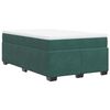 vidaXL Боксспринг легло с матрак, тъмнозелено, 120x190 см, кадифе