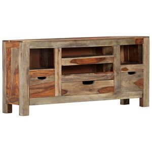 vidaXL Сайдборд, сив, 100x30x50 см, акациево дърво масив