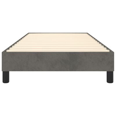vidaXL Рамка за легло, тъмносива, 90x200 см, кадифе
