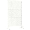 vidaXL Екран за уединение Бяло 100 x 50 x 180 см Стомана