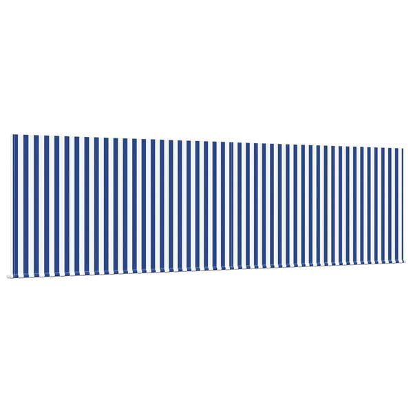 vidaXL Сгъваем навес Синьо и бяло 400 &times; 300 cm Полиестер и алуминий