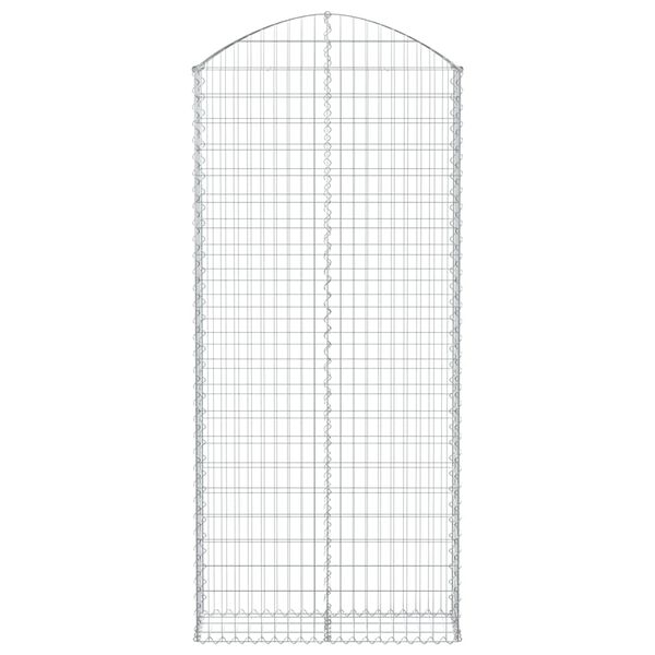 vidaXL Дъговидна габионна кошница 100x30x220/240 см поцинковано желязо