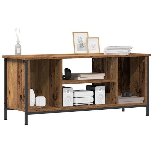 vidaXL ТВ шкаф Старо дърво 102 x 35 x 45 см Инженерно дърво