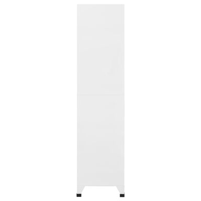 vidaXL Заключващ се шкаф, бял, 90x45x180 см, стомана
