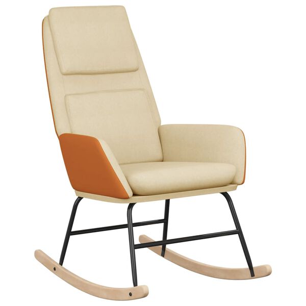 vidaXL Люлеещ стол, кремав, текстил