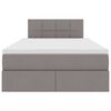 vidaXL Легло с място за съхранение и матрак Таупе 120 x 190 cm
