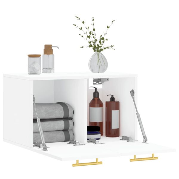 vidaXL Стенен шкаф, бял, 60x36,5x35 см, инженерно дърво