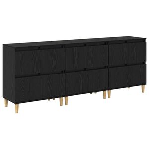 vidaXL Скейдбордове 3 pcs Черния дъб 60 x 35 x 70 cm Инженерно дърво