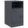 vidaXL Нощно шкафче, антрацит, 34,5x39x62 см, стомана