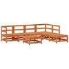 vidaXL Комплект за почивка в градина 7 pcs Восъчен Кафяв