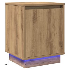 vidaXL Нощен шкаф Дъб 39 x 34,5 x 50 см Инженерна дървесина