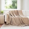 vidaXL Одеала за хвърляне 24 pcs Камилски 240 x 220 cm Мека вълна