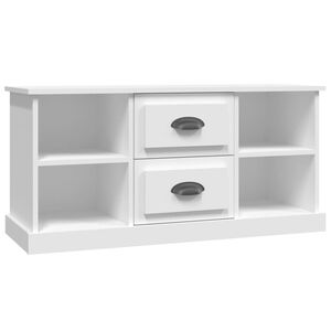 vidaXL ТB шкаф, бял, 99,5x35,5x4 см, инженерно дърво