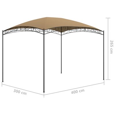vidaXL Шатра, 3x4x2,65 м, таупе, 180 г/м²