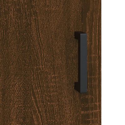 vidaXL Висок шкаф, кафяв дъб, 34,5x34x180 см, инженерно дърво