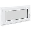vidaXL Прозорец за мазе RISOR 100 x 50 cm PVC и стъкло Бяло