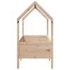 vidaXL Рамка за детско легло къща, 80x160 см, масивна борова дървесина