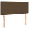 vidaXL Боксспринг легло с матрак, тъмнокафяво, 120x190 см, плат