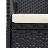 vidaXL Градински трапезен комплект от 5 части с възглавници черен