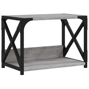 vidaXL Стойка принтер 2 нива сив сонома 44x26x31,5 см инженерно дърво