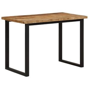 vidaXL Трапезна маса, 110x55x75 см, масивна мангова дървесина