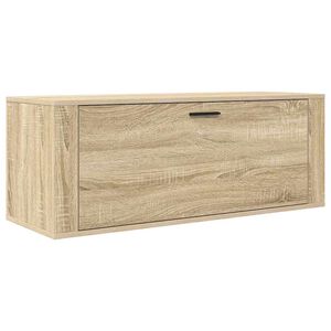 vidaXL Шкаф за обувки, дъб сонома, 100x35x38 см, инженерно дърво