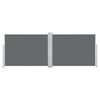 vidaXL Прибираща се странична тента, антрацит, 120x1000 см