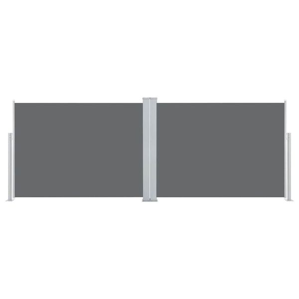 vidaXL Прибираща се странична тента, антрацит, 120x1000 см