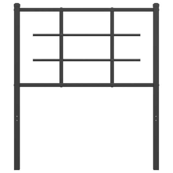 vidaXL Метална табла за глава, черна, 75 см