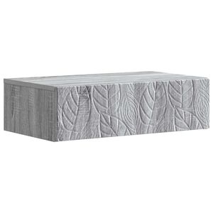 vidaXL Стенен страничен масичка 59 x 34,5 x 17 см Инженерна дървесина