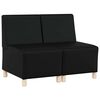 vidaXL Модулен диван без ръкави 2 pcs Черно 55 x 74 x 82 см Изкуствена